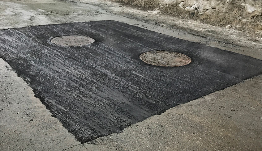 Réparation de pavage d’asphalte en hiver